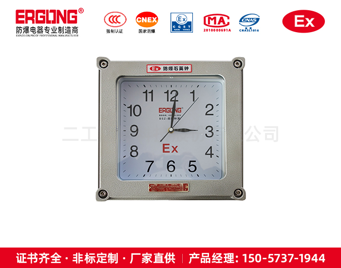 化工危險(xiǎn)車間適用防爆石英鐘